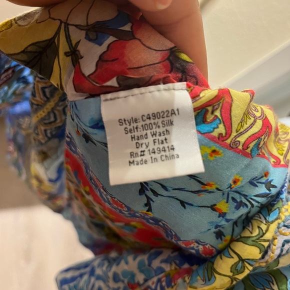 Johnny Was Midsummer Namaka Embroidery Silk Kimono - Picture 11 of 12